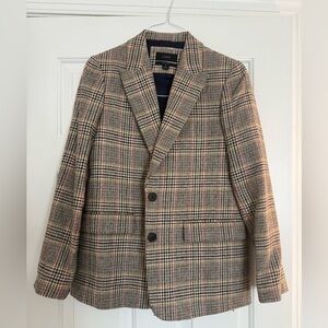 J. Crew women’s plaid wool blazer size 6 like new